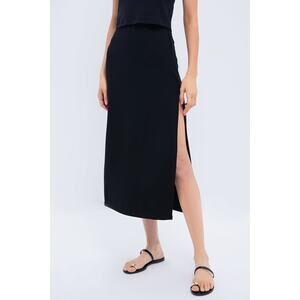 LESET Black Rio Side Slit Skirt Size XL NWT Retail $260 Tuckernuck
